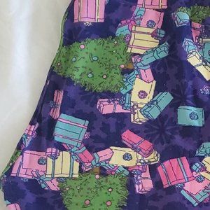Lularoe Leggings Christmas Legging Purple One Size Christmas Tree Presents